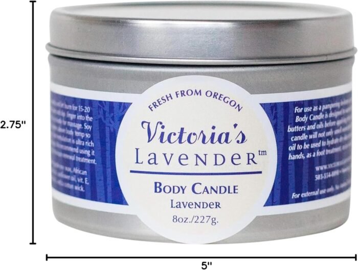 Lavender Massage Oil Candle Wax — Aromatherapy Candle That Turns Into Massage Oil, Candle Massage Wax for Relaxation, Travel Size Massage Oil Body Candle by Victoria's Lavender - (8 Oz) - Image 7