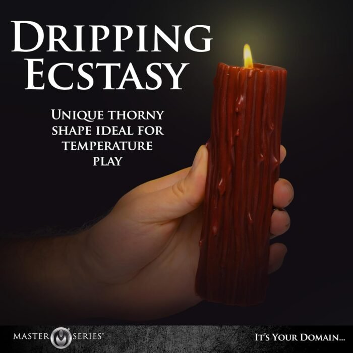 Thorn Drip Candle for Wellness and Relaxation & Romantic Candle Massage. Low Melting Point. Unscented Paraffin Body Wax. Perfect Spa Gift for Self-Care. 1 Piece, Red. - Image 3