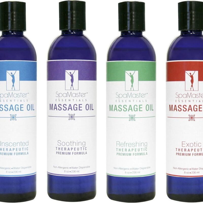 Master Massage Massage Oil, 8 oz. Variety Pack of 4