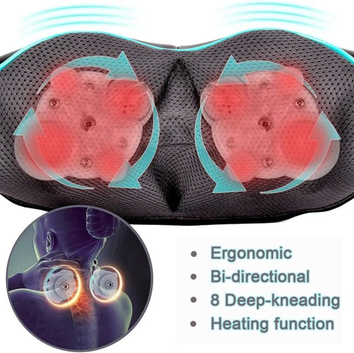 Mo Cuishle Shiatsu Neck and Shoulder Massager with Heat – Deep Kneading Massage for Relaxation – Ideal for Christmas, Mother's Day, Father's Day, Gifts for Men, Women, Mom and Dad - Image 2