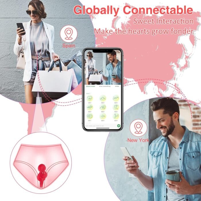 APP G Spot Vibrator, Sex Toys Clitoral Vibrators with 9 Vibration Modes, Remote Control Vibrators Waterproof Silicone Adult Sex Toys for Women and Couples Pleasure (red) - Image 2