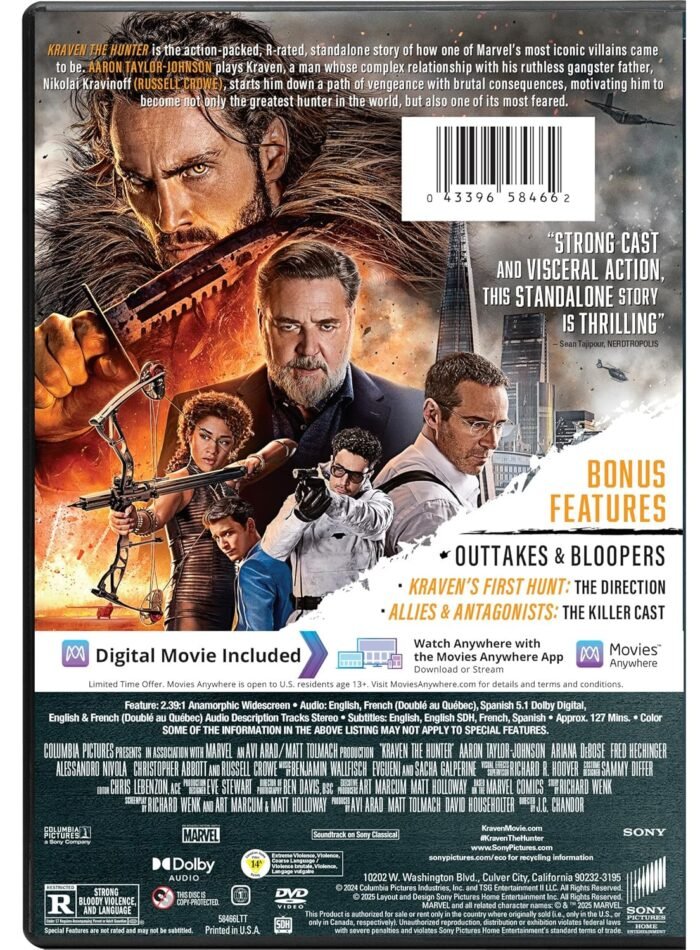 Kraven The Hunter - DVD + Digital - Image 2