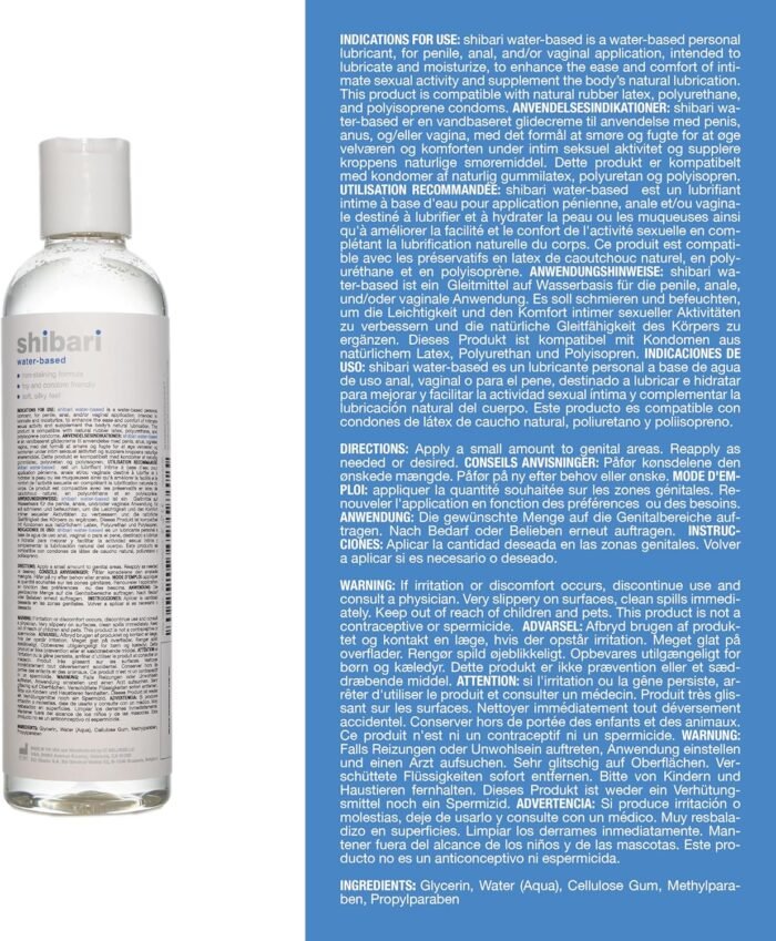 Shibari Premium Water-Based Lubricant, Personal Lube for Women, Men, and Couples (8 FL Oz (Pack of 1), Water-Based) - Image 6