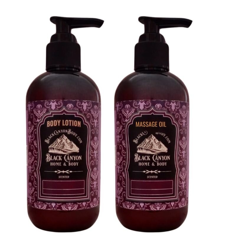 Black Canyon Tropical Paradise Scented Body Lotion and Massage Oil Set, 12 Oz Lotion - 12 Oz Massage Oil