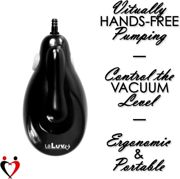LeLuv White eGrip Electric Handheld Penis Pump with Premium Uncollapsible Quick-Disconnect Hose Vibrating 9 Inch Length x 2.25 Inch Wide Flanged Untapered Thick Acryllic Cylinder - Image 3