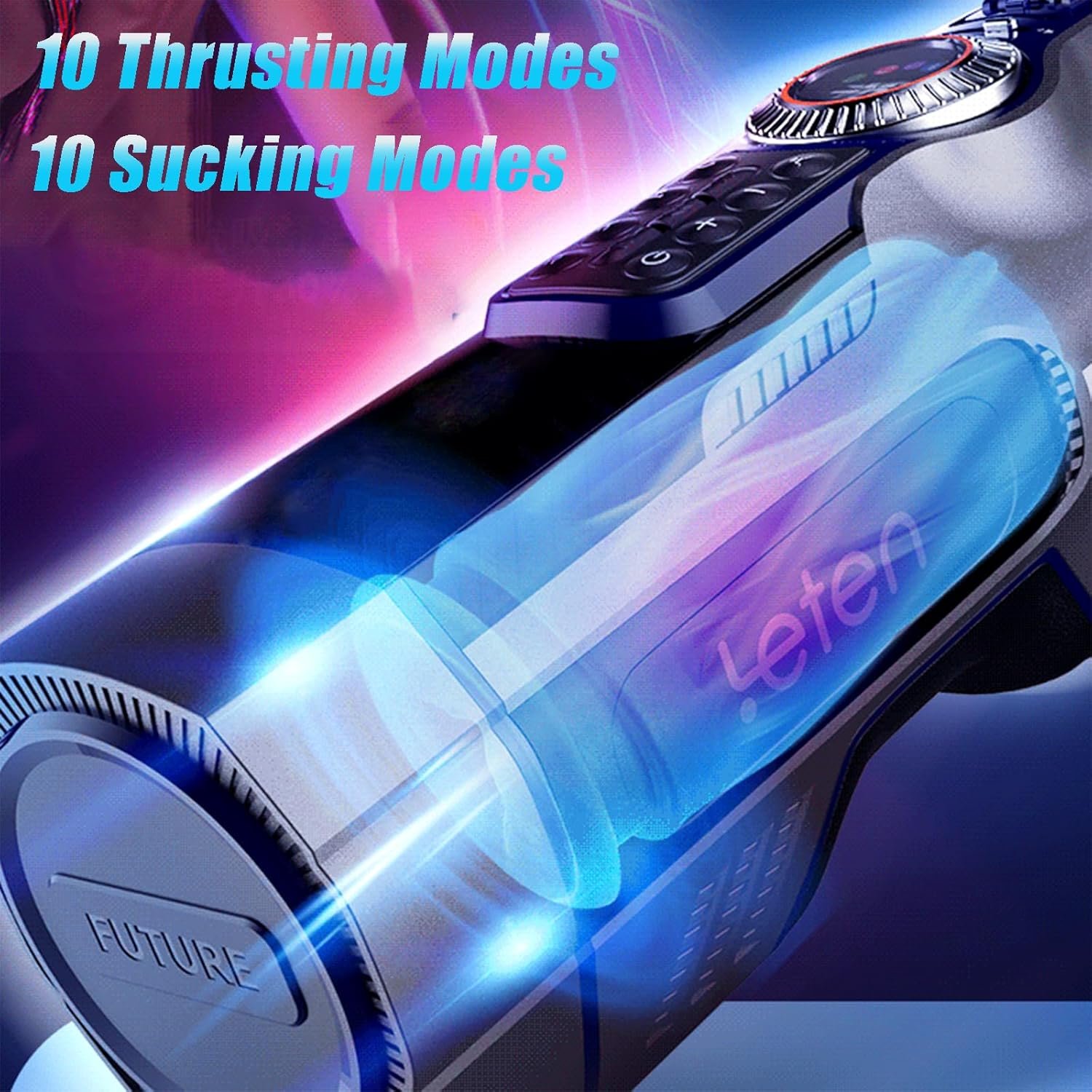 Sex Toys Automatic Male Masturbator Penis Pump Adult Toys Sex Toys for Men Hands Free 6 Thrusting & 9 Vibrating Male Stroker Male Masturbator Pocket Pussy Male Sex Toy Sex Toy Men Male Masturbation - Image 3