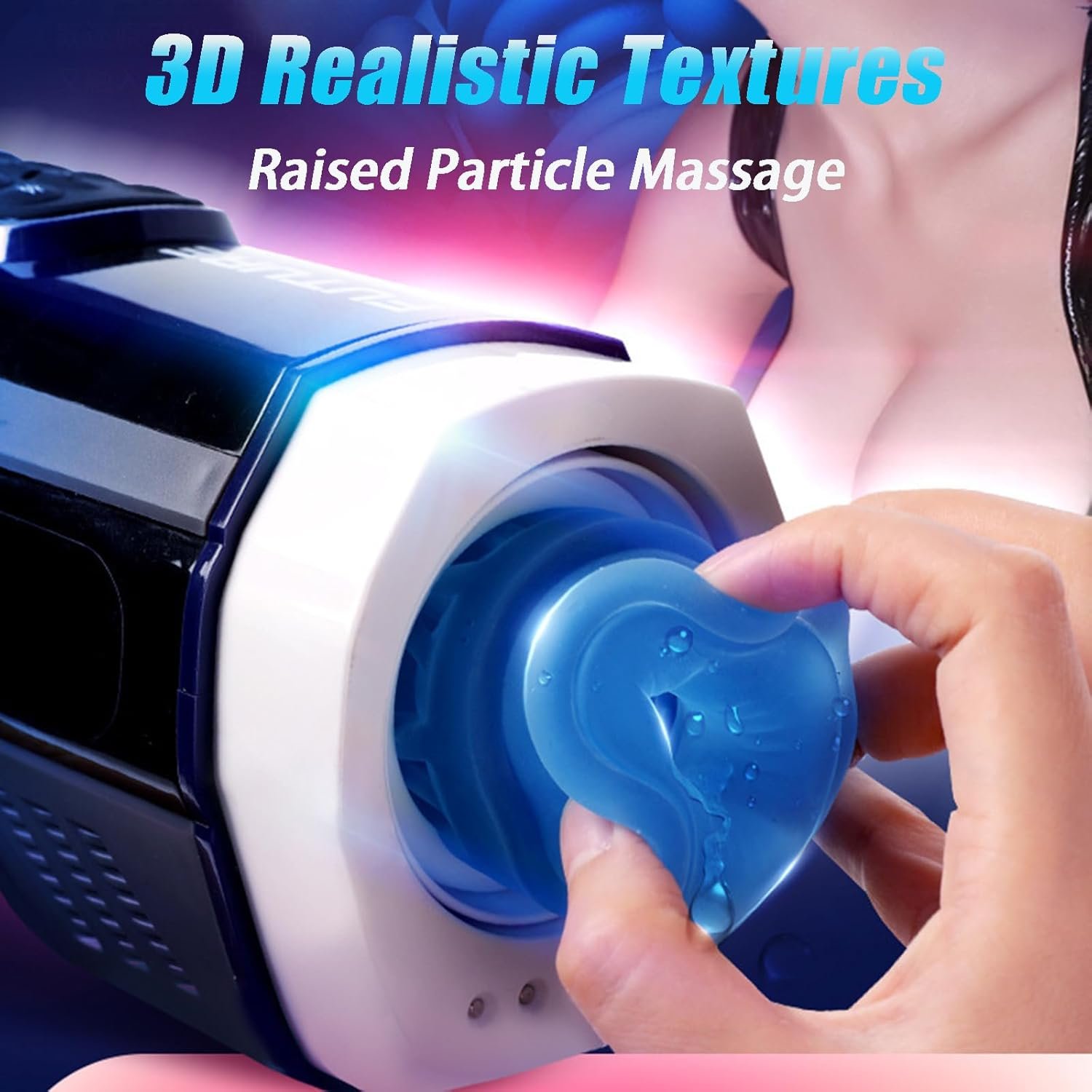 Sex Toys Automatic Male Masturbator Penis Pump Adult Toys Sex Toys for Men Hands Free 6 Thrusting & 9 Vibrating Male Stroker Male Masturbator Pocket Pussy Male Sex Toy Sex Toy Men Male Masturbation - Image 4