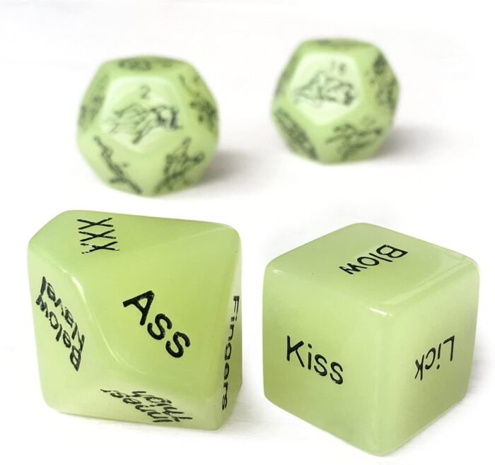Sex Dice - Set of 4 Luminous Sex Dice for Couples Naughty, Sex Dice Games for Adults Bedroom, Fun Sex Play Toys for Couples Hoodies Yoga SLP-04 - Image 2
