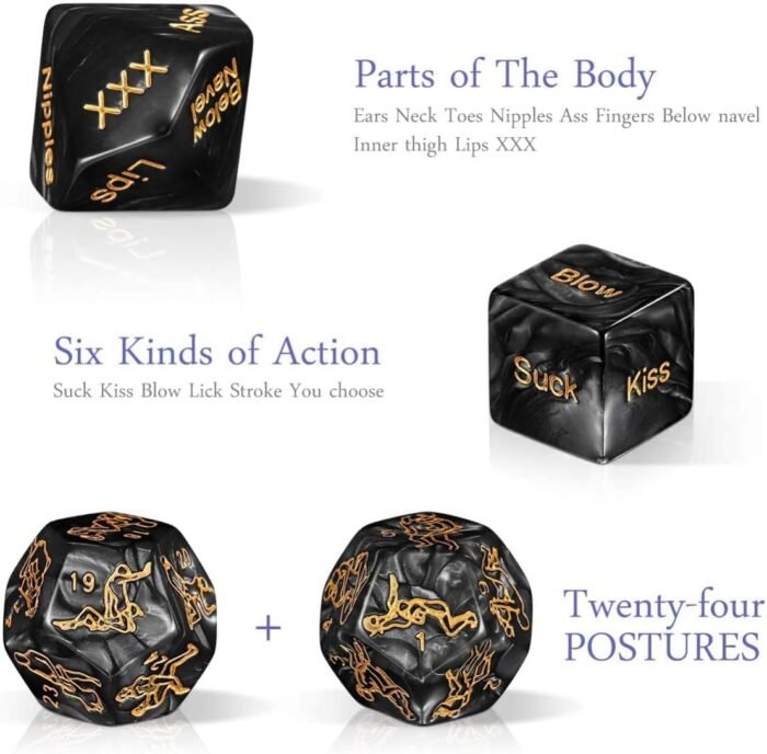 Adult Sex Dice Set for Couples Naughty, 36-Position Instructional Booklet for Couple Adult Lover Sex Love Game Toy Hoodies XML5 - Image 3