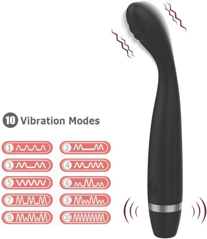10 Modes Quiet Powerful Massage Stick for Women Relaxion Pleasure，Waterproof Rechargble Handheld Electric Travel Pocket Portable Massage QB03132 - Image 2