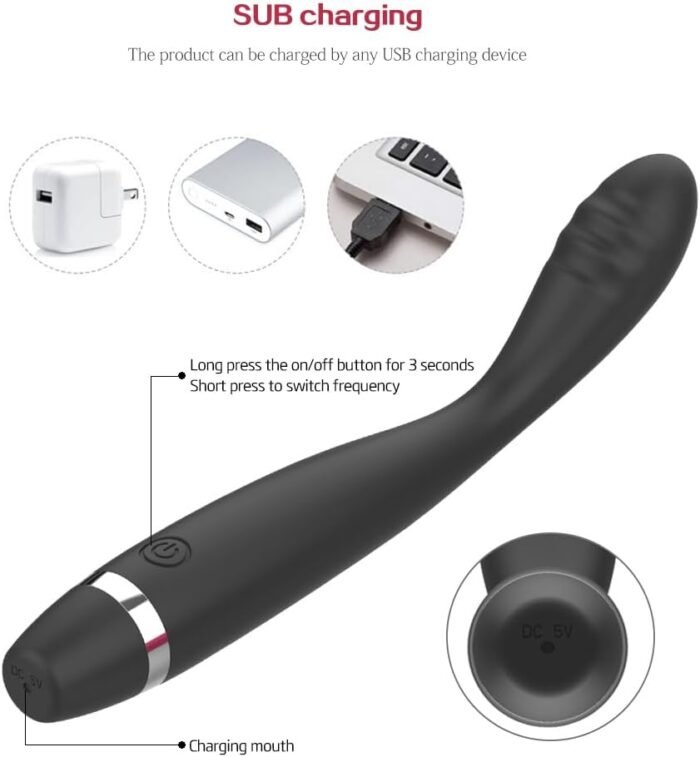 10 Modes Quiet Powerful Massage Stick for Women Relaxion Pleasure，Waterproof Rechargble Handheld Electric Travel Pocket Portable Massage QB03132 - Image 4
