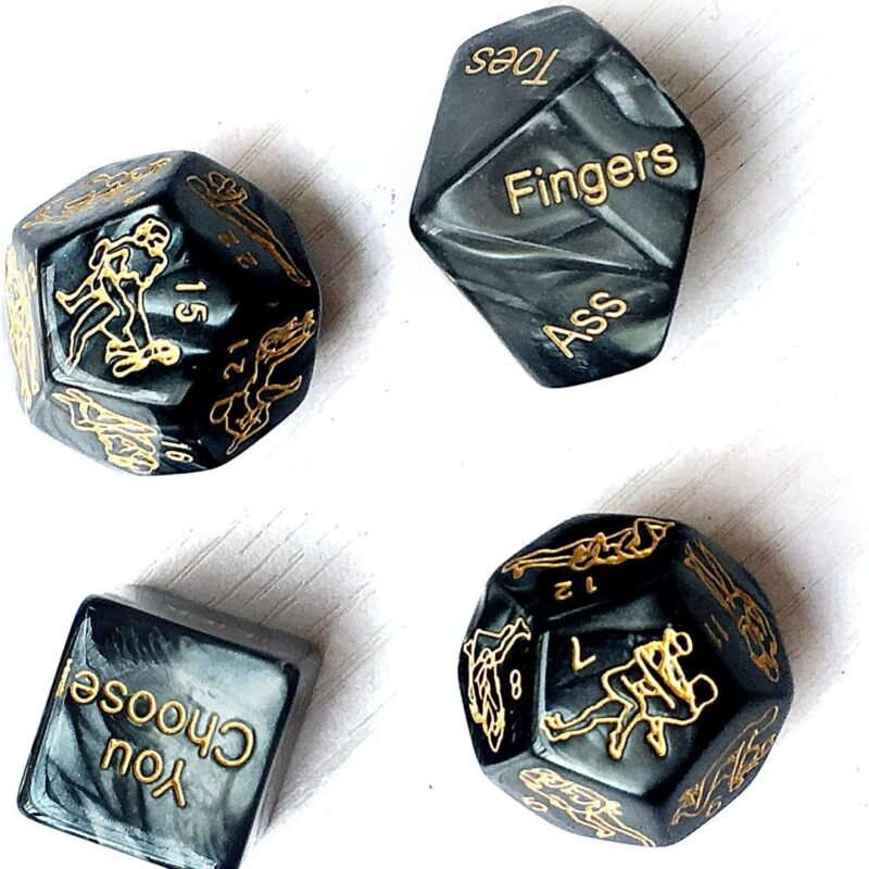 2025 Newly 4Pcs Black Sex Dice Set for Couples Naughty Sex Dice for Couples Game Dice Games for Adults Party Bedroom Sweater AXS2KJ6