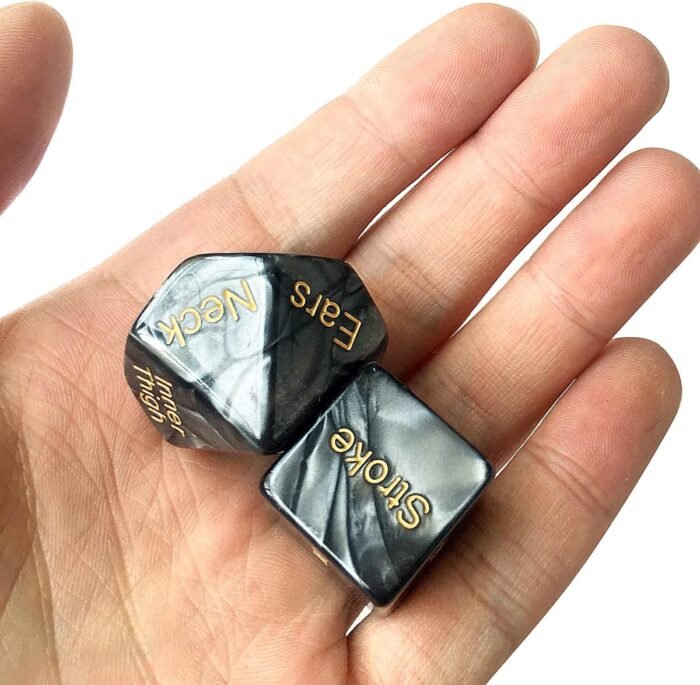 2025 Newly 4Pcs Black Sex Dice Set for Couples Naughty Sex Dice for Couples Game Dice Games for Adults Party Bedroom Sweater JSD10 - Image 2
