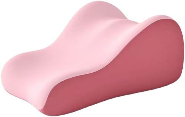 Ergonomic Couple Memory Foam pad, Sloping Mattress Triangle Pillow, Multi-Purpose Support Pillow, Used for Intimacy, Nursing, Pregnancy and Leg Elevation. (Pink)