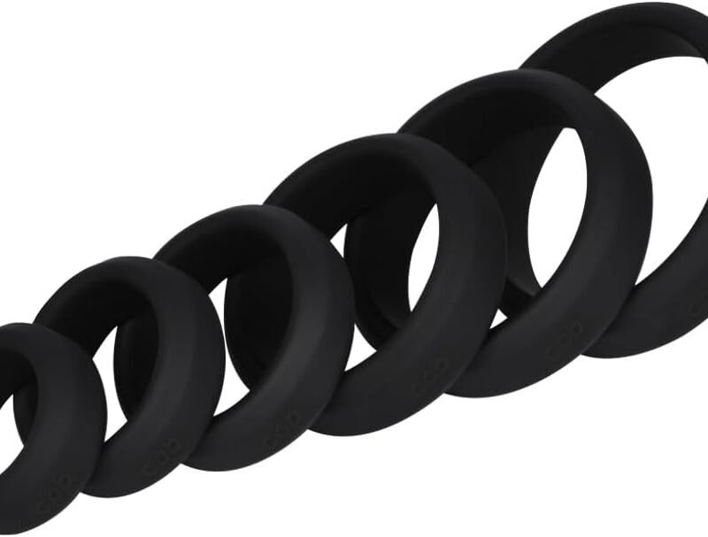 Cob Penis Ring with 6 Different Sizes, Silicone Cock Rings Adult Sex Toys for Men & Couple