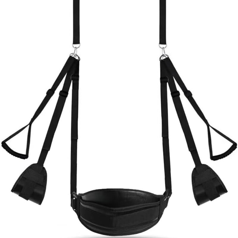 Couples Sex Swing - The Door Sex Position Sling with Thick Foam Cushions and Adjustable Straps is a pleasurable Piece of Sex Furniture for Female Adult Sex Play,Holds up to 350 lbs.