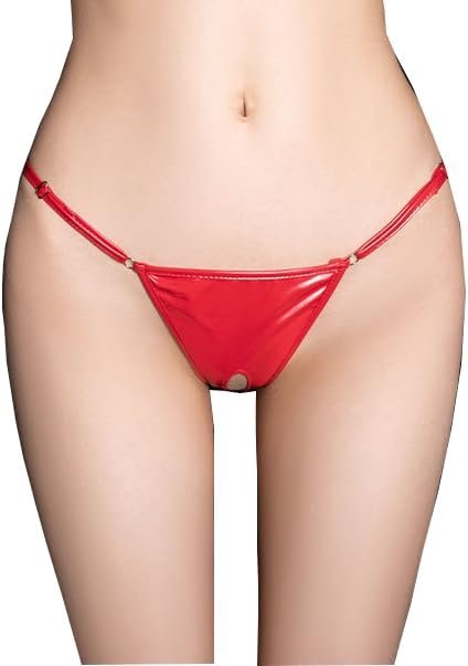 Women's Y-Back G-String Sexy Red Open Gear Thong Breathable Erotic Low Waist Thong Underwear Panties for Sex SM Game Nightclub Bedroom Cosplay Honeymoon for Sex