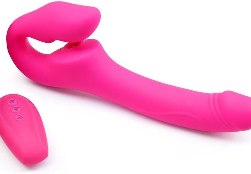 Eden Soul Kiss – Strapless Strap-On Vibrator with 10 Vibration Modes, G-Spot Dildo for Couples, Waterproof Double-Ended Pleasure Toy, Silicone for Ultimate Intimacy, Sex Toy for Couples