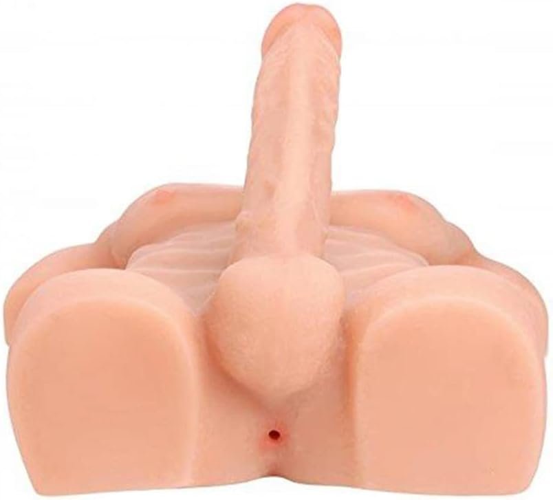 Sex Torso Male Sex Doll for Women 14 LB Half Men Torso Sex Doll with 8 Inch Thick Huge Flexible Flesh Dildo with Balls Realistic Penis Tight Anus Female Man Gay Unisex Masturbation Couple Sex Toys - Image 4