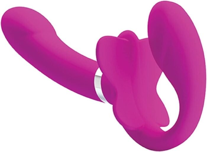 Valerie Strapless Strap On - Fuchsia