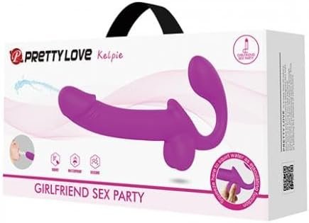 Pretty Love Kelpie Squirting Strapless Strap On - Fuchsia