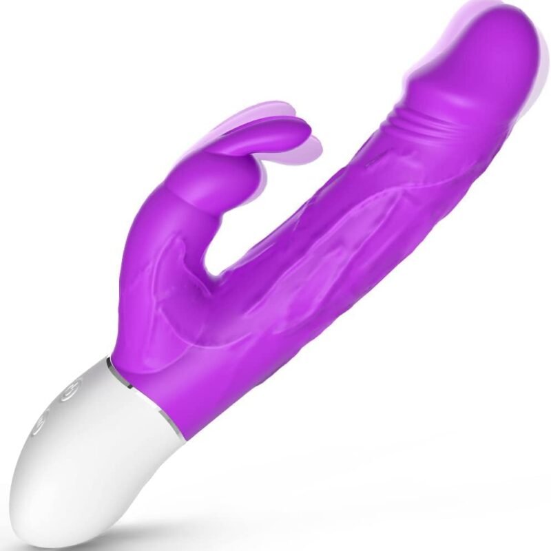 G Spot Rabbit Vibrator, Adult Toys for Clitoris G-spot Stimulation,Waterproof Dildo Vibrator with 10 Powerful Vibrations Dual Motor Stimulator Adult Sex Toys for Women or Couple Fun