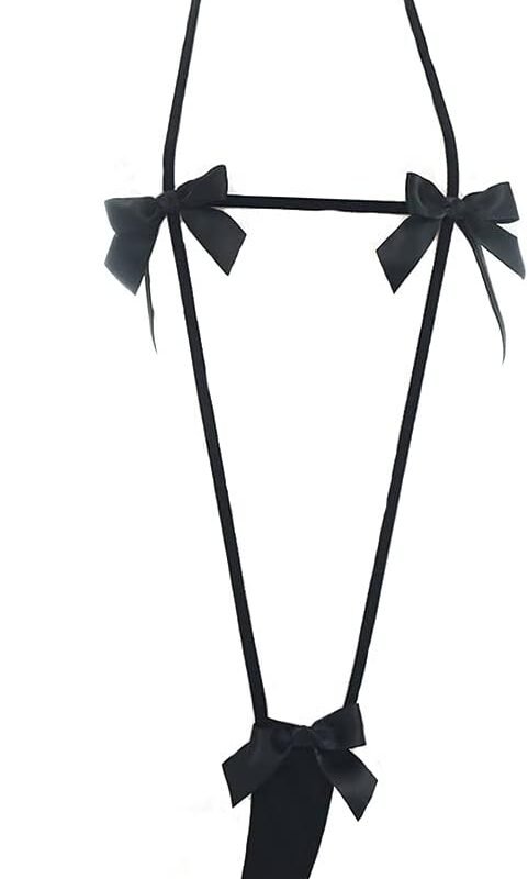 JasmyGirls Sexy Bow Tie Lingerie Unwrap Me Teddy Babydoll One Piece Anime Bikini Japanese Outfit Thong Underwear