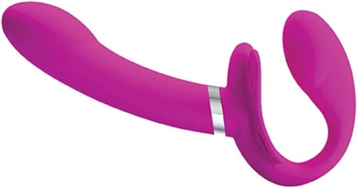 Valerie Strapless Strap On - Fuchsia - Image 3