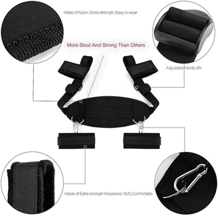 Bed Bondaged Rope Cord & Rope Restraints for King Bed Sex Ties for Ankles and Wrists Bed Straps for Adult Play King Mattress Handcuff Bed Restraints Strong King Size Bed Frame BDSM for Couple Sweater - Image 3