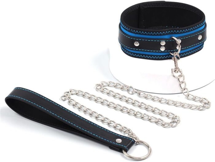 BDSM Sex Bondage Kit Restraints, 7 Pcs Sex Toys Kit for Bondaged Restraints with Handcuffs Sex Blindfold Whip Nipple Clamps Adult Games Sex Toys for Men Women Couples Blue - Image 4