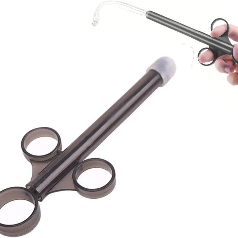 Anal Lube Applicator Adult Sex Toys for Couples, Sex Lube Injector Anal Ennma Syringe Injecter Lubricant Applicator, Reusable Silicone Lube Anal Vagnnal Lube Shooter Health Care for Men Women Couples