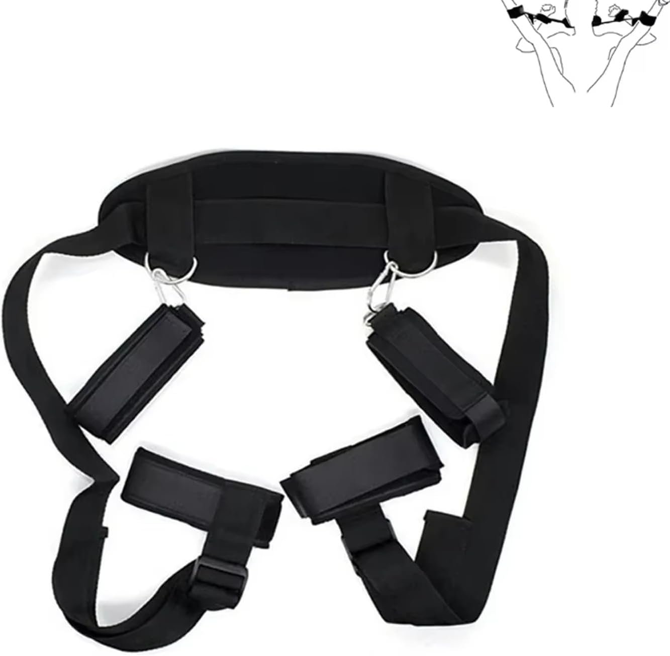 BDSM Toys Bed Restraints Couples Sex Toys,Sex Bondage Rope Women Sex Toy with Adjustable Sex Strap Hand & Ankle Cuff,Sex Restraints Bondage Gear & Accessories,Bondage Restraints Adult Toys for Women
