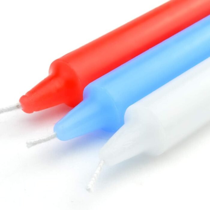 6 Pcs Low Temperature Candles, Fengek 7 Inch Low Heat Candles Romantic Wax Dripping, 5 Color - Image 3