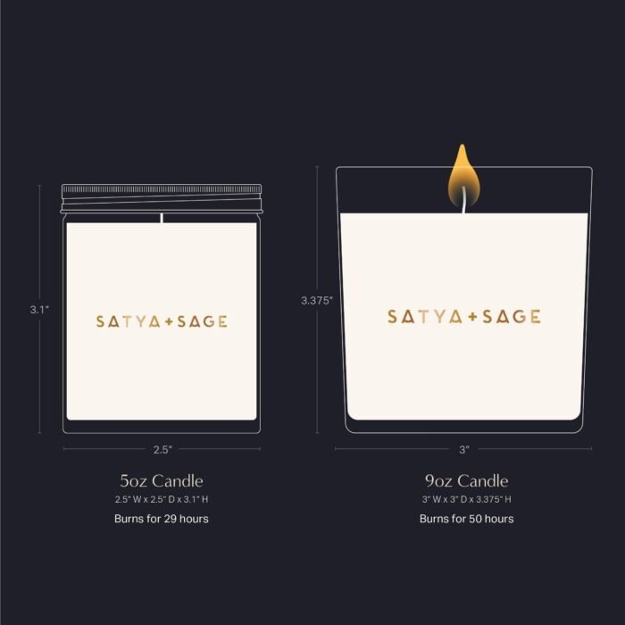 Satya+Sage Luxury Aesthetic Scented Candle (Healer, 5oz – Oud, Sandalwood, 29 Hours) | All Natural, Non-Toxic Coconut and Vegan Soy Wax w/Essential Oils for Massage, Relaxation | Hand Poured in USA - Image 3