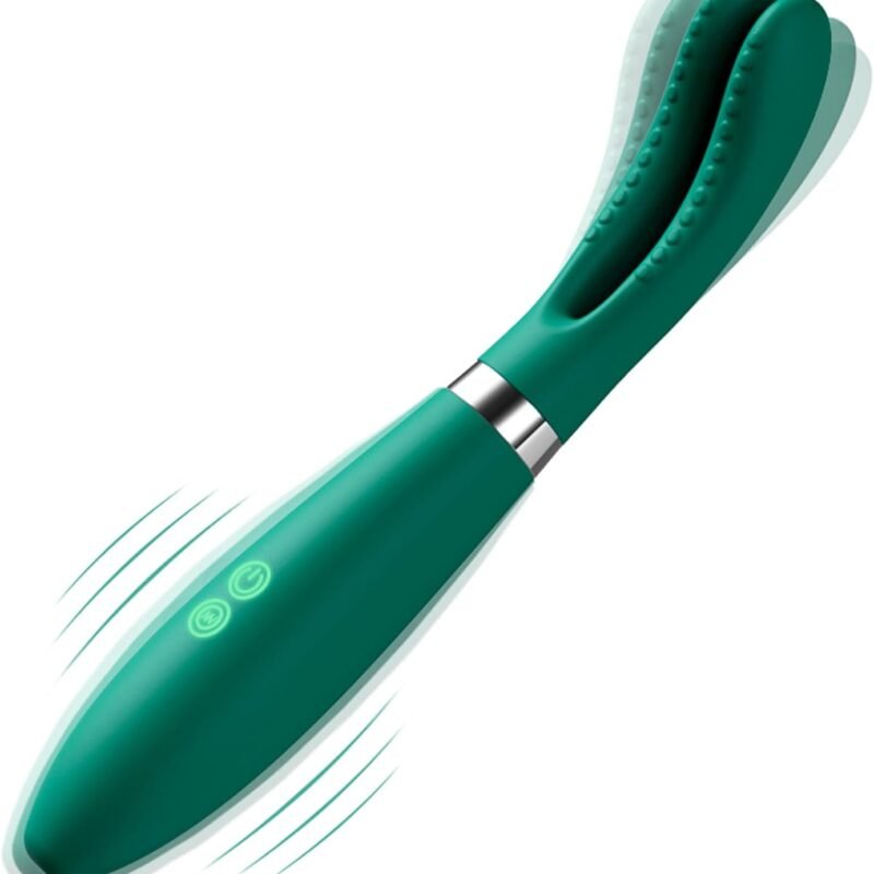 Sex Toys Clitoral Vibrator with Rabbit Adult Toy, G Spot Vibrator Wand with 9 Vibration Modes, Clit Stimulator Adult Toys Couples Sex Toys for Nipples, Female Sex Toys Adult Toys for Women (Green)