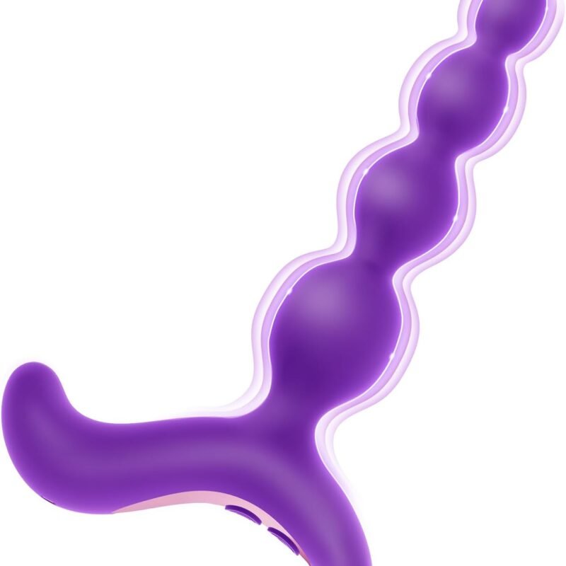 Vibrating Anal Beads Butt Plug - Sex Toys for Women and Men Anal Vibrator, Anal Toys Wand Prostate Massager, Adult Toys Vibrater Sex Novelties G Spot Dildo Sexual Pleasure Tools for Couples (Purple)