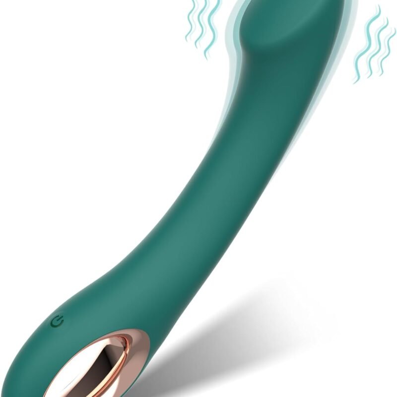 G Spot Vibrator Sex Toys - Ergonomics Curved Clitoral G Spot Anal Stimulator Dildo, Adult Toys with 10 Powerful Vibrating Modes, Soft Silicone Adult Sex Toy for Women Couple (Green)