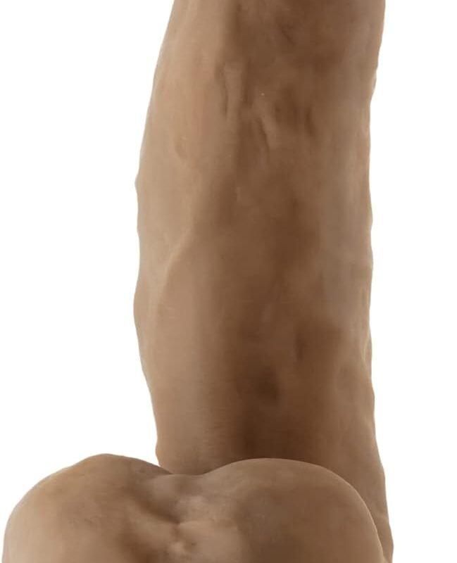 Shaft Model N Anatomical Side Curve Flexiskin Double Layered Realistic Dildo Vibrator - Extremely Soft Dildo Sex Toys - Premium Liquid Silicone Dildo Penis Replica Sex Toy for Lesbian Gay and Couple
