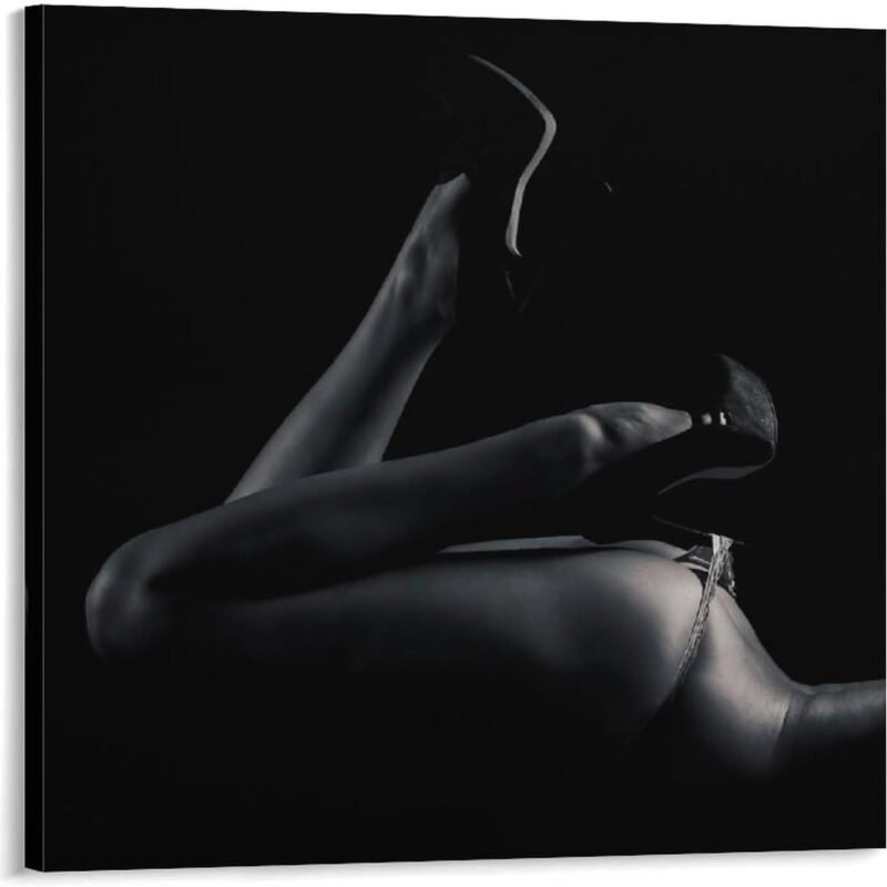 Female Body Print Erotic Canvas Prints Erotic Print Body Positive Art Black White Wall Art - Home Decor Living Room Bedroom Decoration Christmas Gift Vintage Wall Decoration Famous Oil Paintings for L
