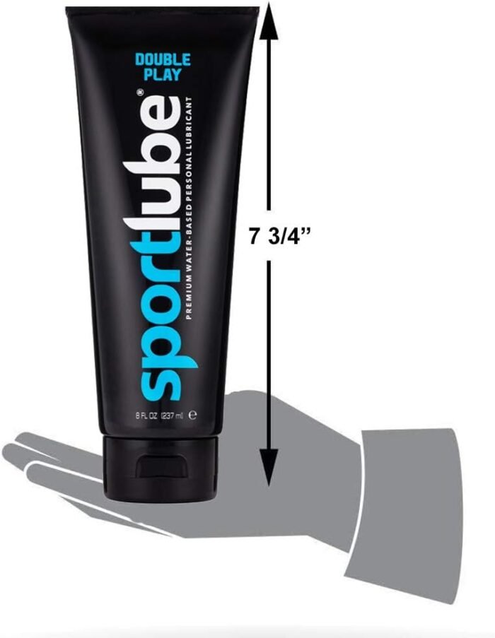 Double Play Premium Water-Based Personal Lubricant 8oz Tube - Intimate Sex Lube for Men, Women, & Couples - Natural Feel, Silky Smooth, Non-Staining - Image 3