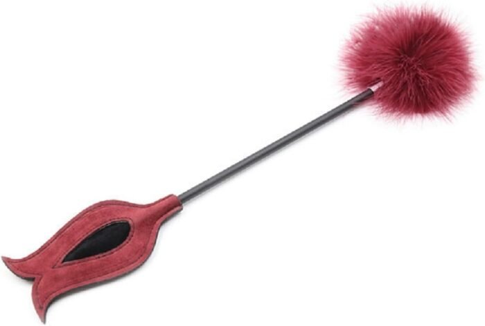 Versatile Feather with Leather Paddle with Sex Feather Tickler Teaser Feather Sex Tickler Spanking Toys Tickler Toy Adult Feathers for Sexual Play