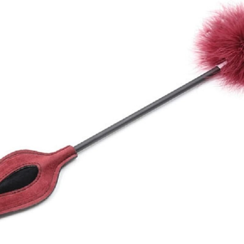 Versatile Feather with Leather Paddle with Sex Feather Tickler Teaser Feather Sex Tickler Spanking Toys Tickler Toy Adult Feathers for Sexual Play