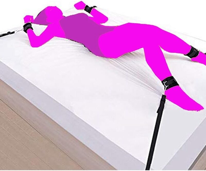 Sex Bondage Restraints Kit Toys Sex Hand Cuff for Adults Bed Restraints Sex Furniture Handcuff Set for Bedroom Bed Bondaged Straps King Bed Sex Accessories for Adults Couples Play Kinky Toy Sweater