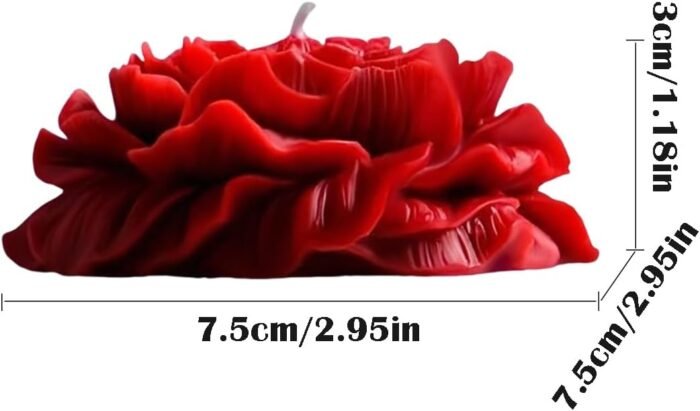 4 Pcs Low Temperature Candles Red Rose Flower Shaped Scented Candles Low Heat Romantic Wax Play Candles for Lovers Couples Wedding - Image 7