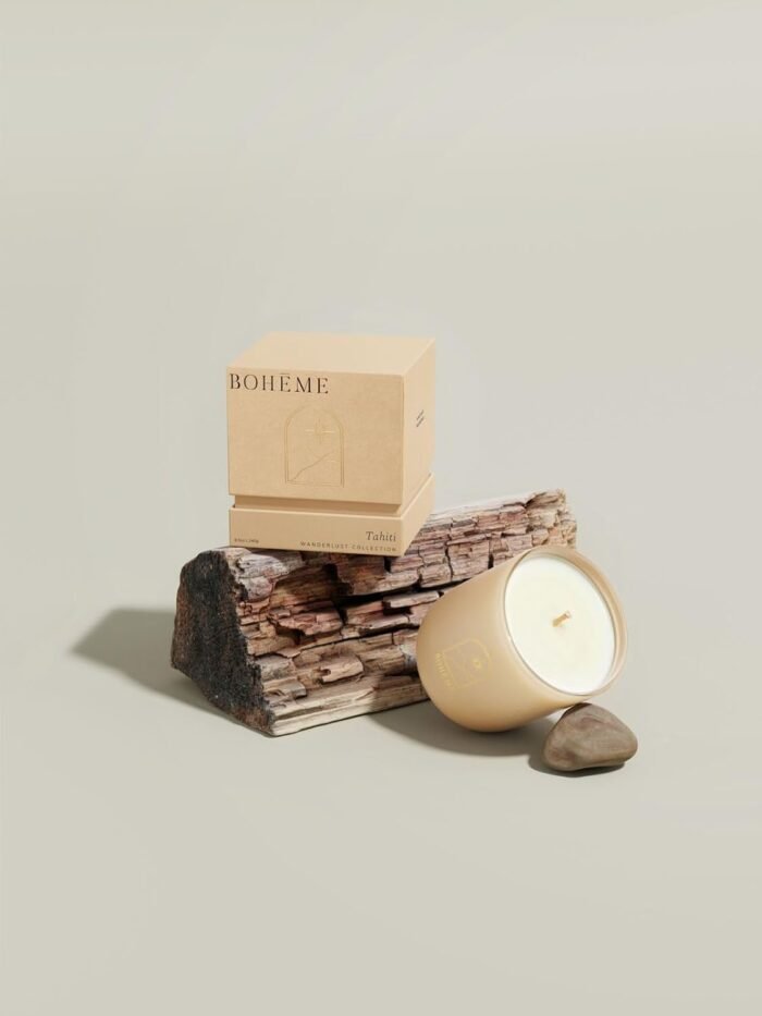 BOHEME Wanderlust Jar Candle, Tahiti, 8.5 oz. (240 g) - Scents of Hibiscus Lear, Ozone, and Sea Salt - Naturally Derived Wax, No Lead, Clean Burning, Phthalate Free, Vegan, Sustainable, USA Made - Image 6