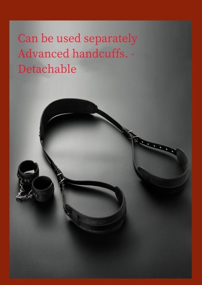Bondage Restraint Toys - Wrist Thigh Restraints Leg Straps with Adjustable Back Handcuffs Ankle Cuffs Kits Adult SM Straps Sets for Women's Pleasure and Couple Foreplay Sweaters UW18-98 - Image 2