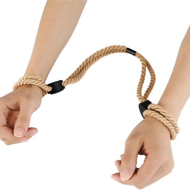 1 Pack Sex Rope Kit Handcuffs Bracelets Bed Restraints Ankle Cuffs Adjustable Rope Bracelets Anklets for Women/Men BDSM Bondage Sex Toys Cotton Ropes Wrist Cuffs Beginner Set Sweater