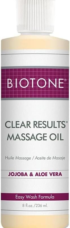 Biotone Clear Results Massage Oil, 8 Ounce