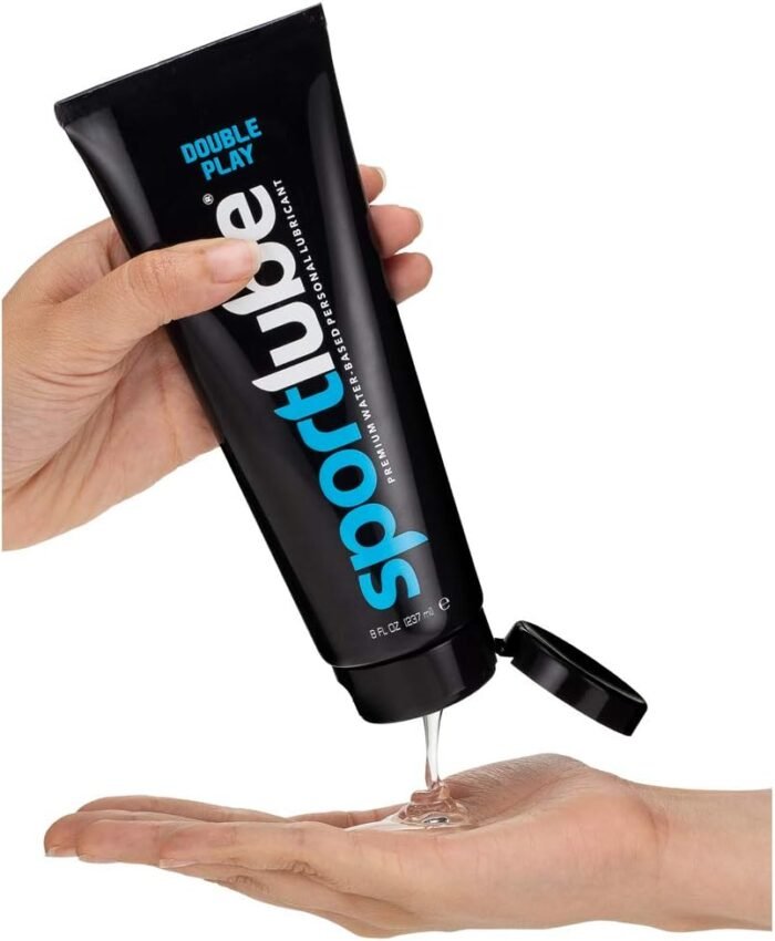 Double Play Premium Water-Based Personal Lubricant 8oz Tube - Intimate Sex Lube for Men, Women, & Couples - Natural Feel, Silky Smooth, Non-Staining - Image 2