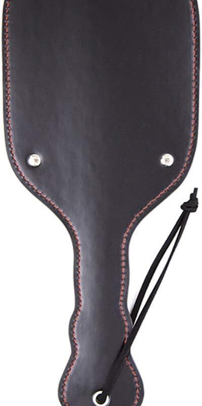 Faux Leather Large Spanking Paddle for Adult Exciting Impact Play Sex Toys, Black